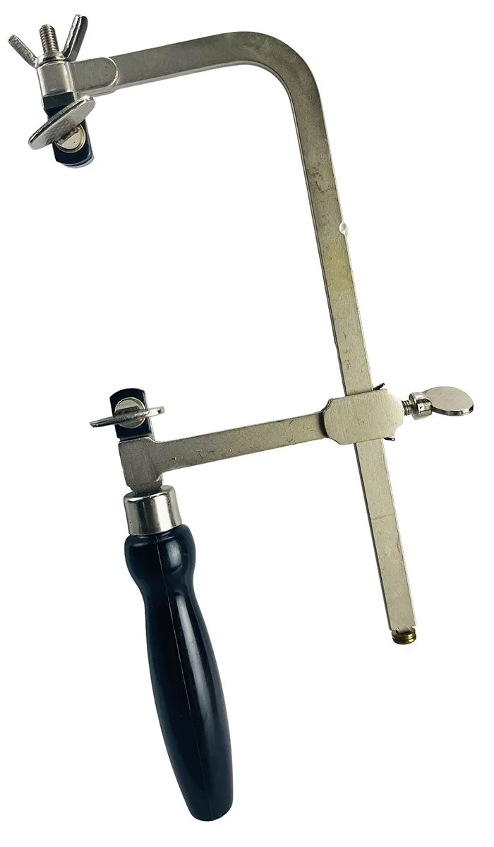 2 3/4 Inch Adjustable Jeweler's Saw Frame With Black Wooden Handle  - SAW-93870
