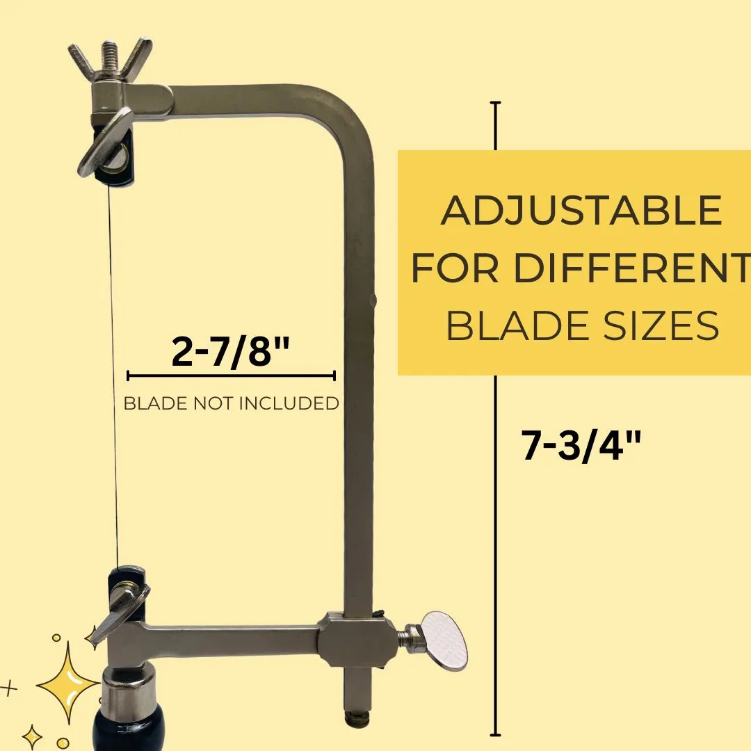 2 3/4 Inch Adjustable Jeweler's Saw Frame With Black Wooden Handle  - SAW-93870