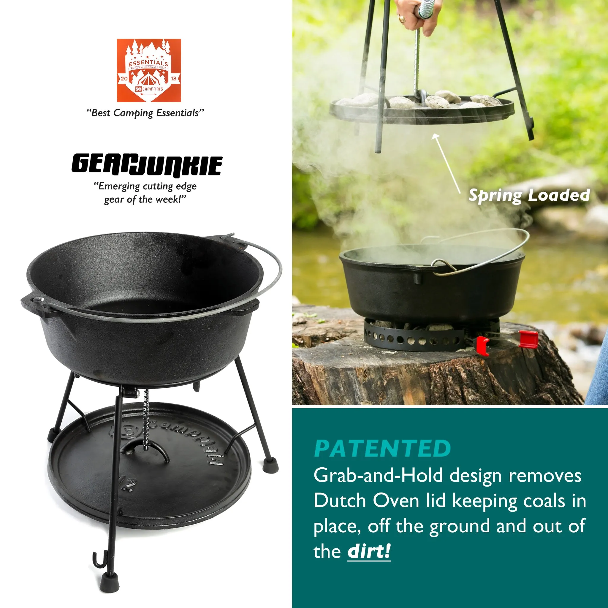 2-Piece Dutch Oven Tool Combo with Carry Bag