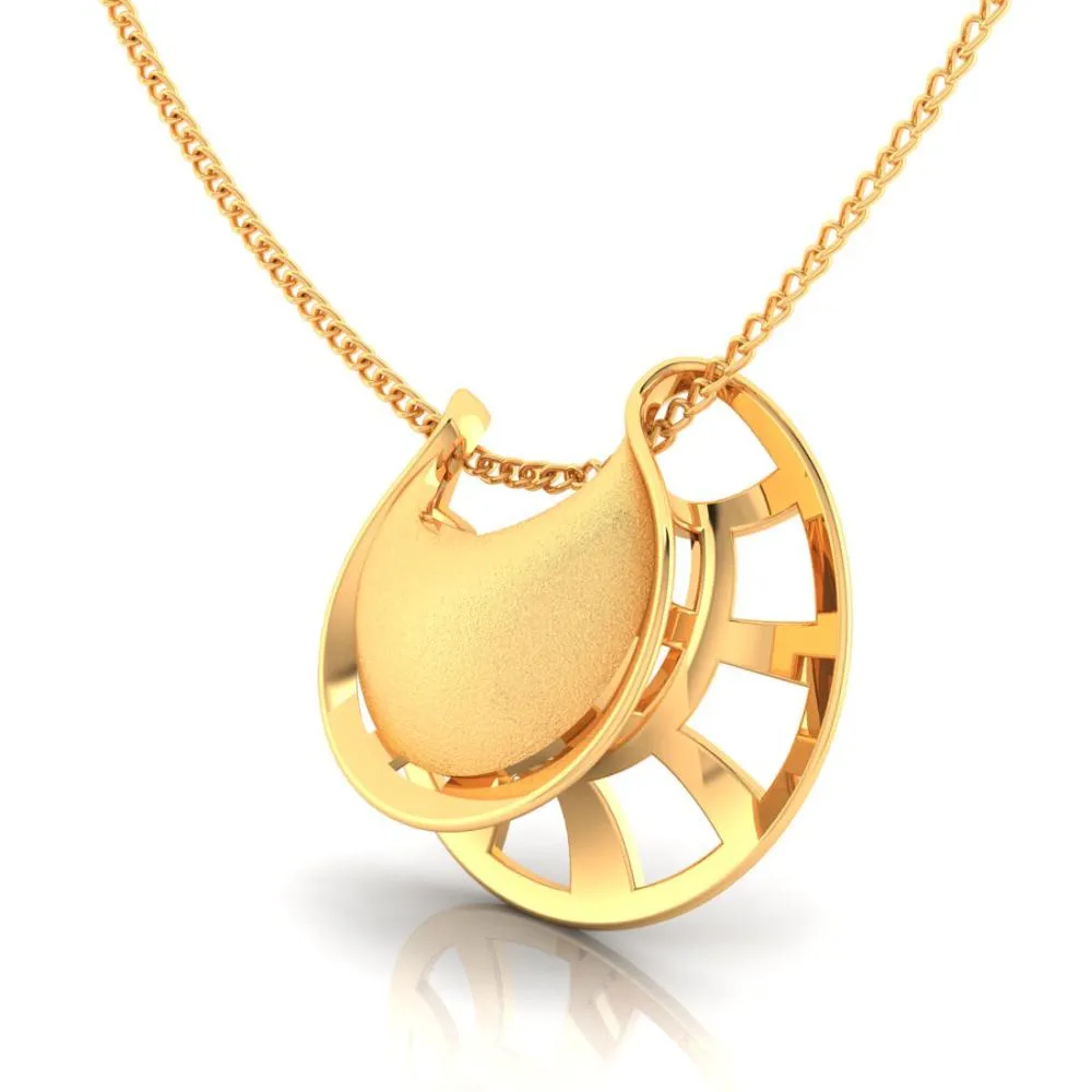 22k Gorgeous Pendant Made Of Gold With A Distinctive Shape