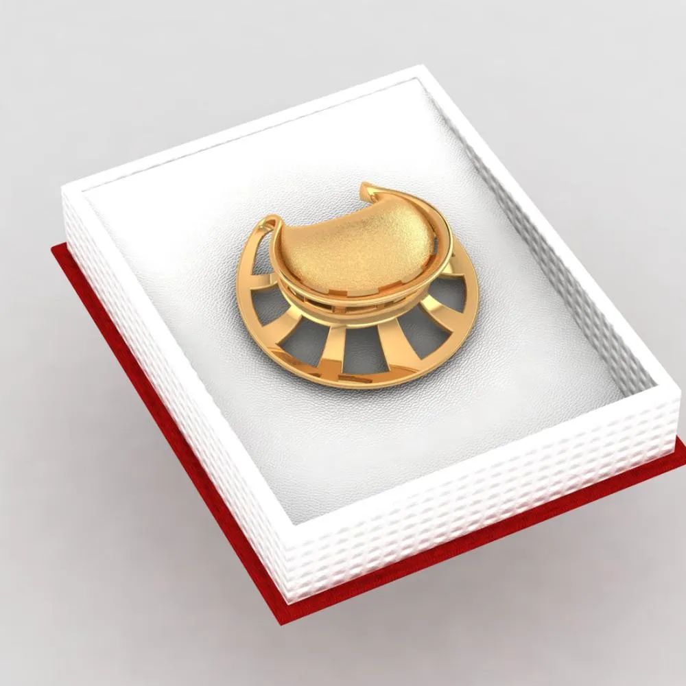 22k Gorgeous Pendant Made Of Gold With A Distinctive Shape
