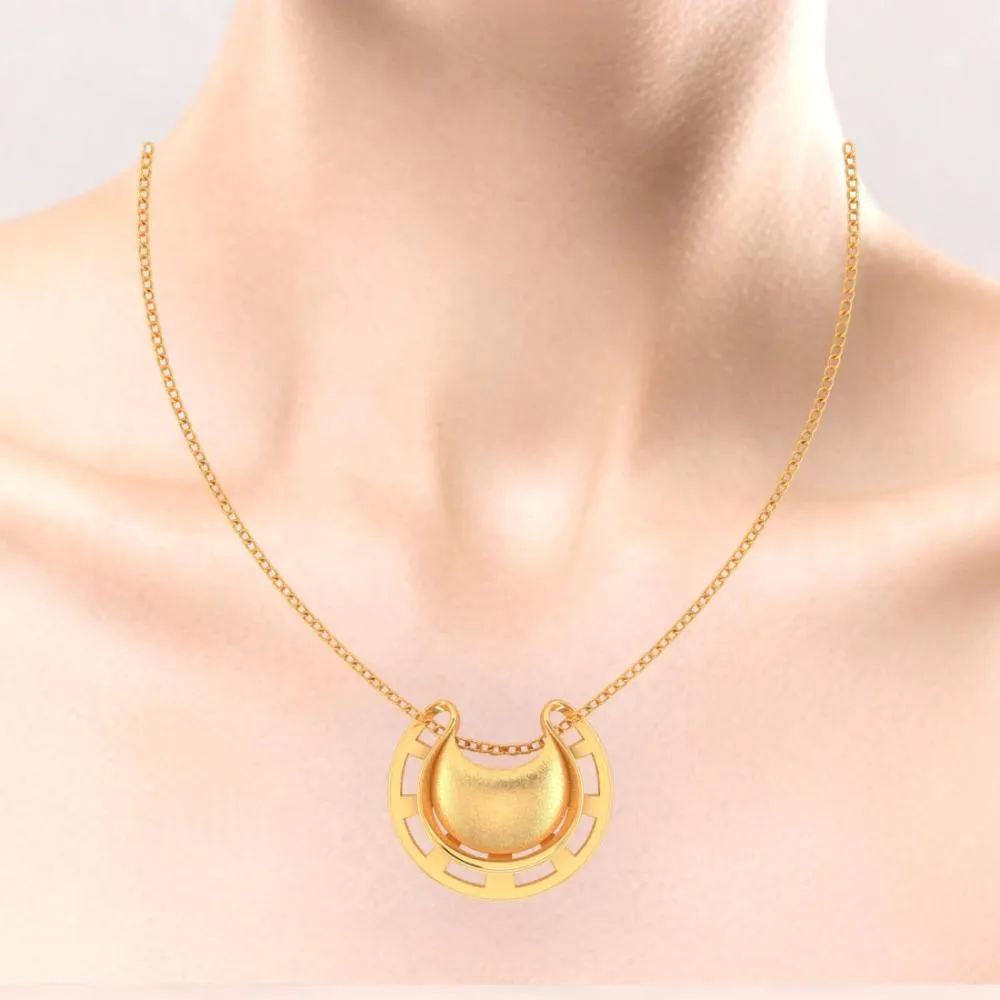 22k Gorgeous Pendant Made Of Gold With A Distinctive Shape