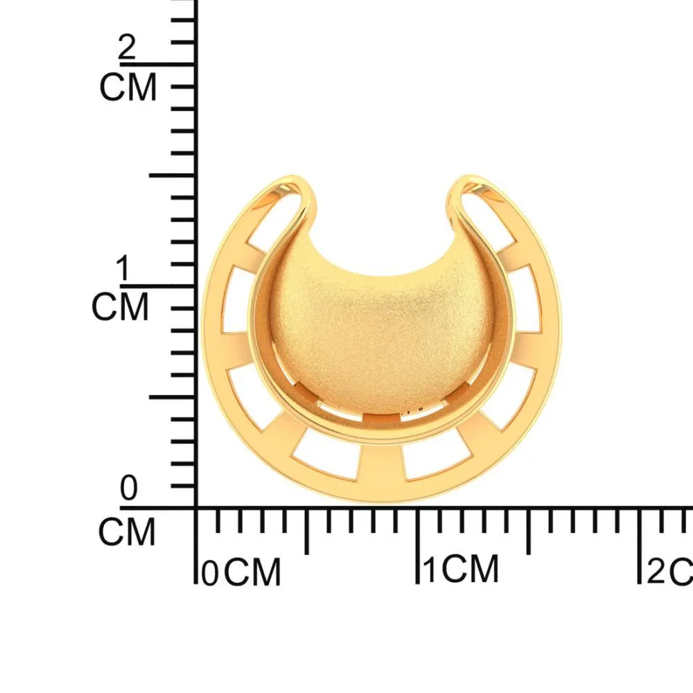 22k Gorgeous Pendant Made Of Gold With A Distinctive Shape