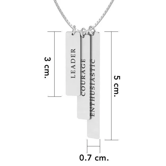 3 Words That Matter Rectangle Charm Set (Larger Version) TSE755P