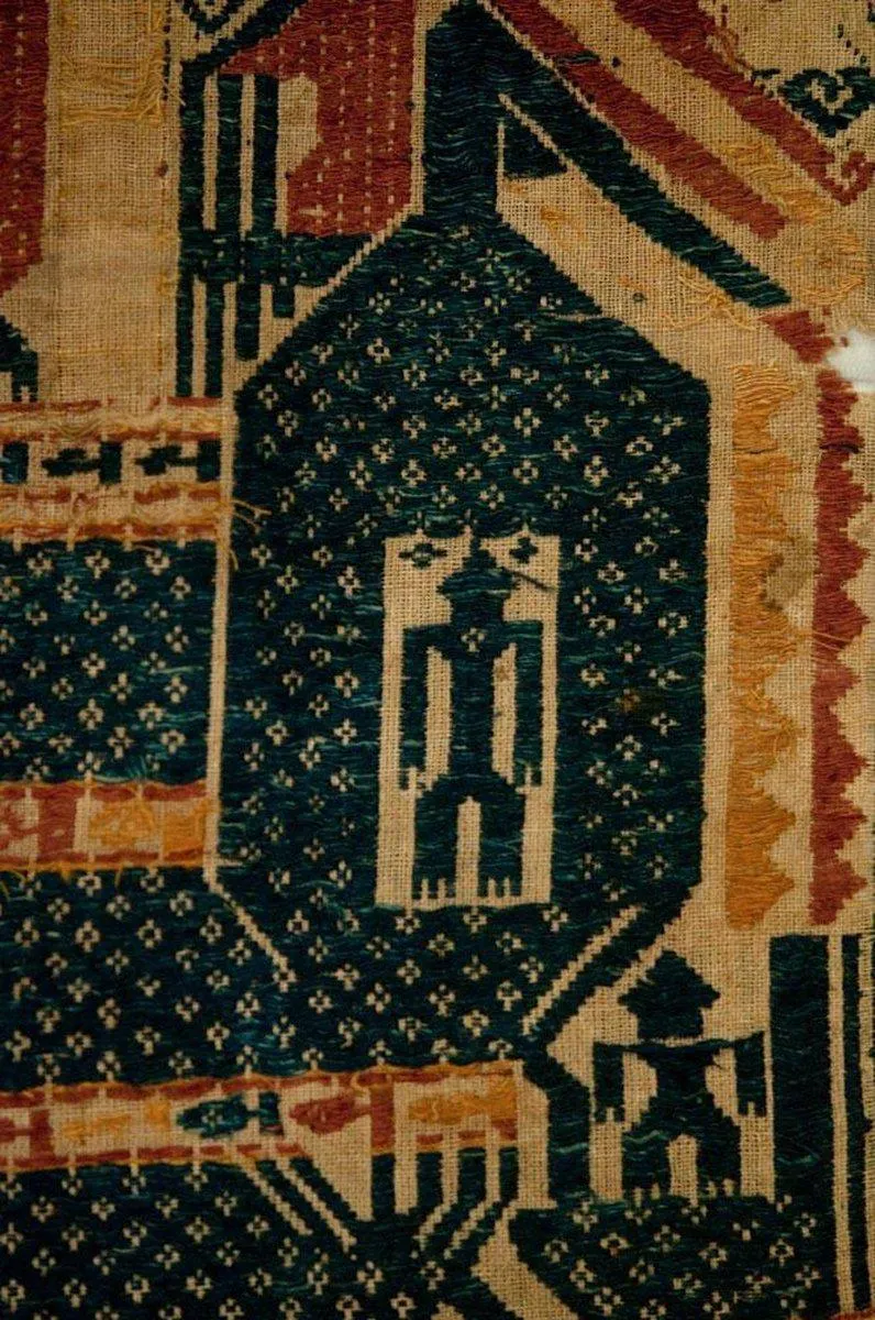 521 SOLD Antique Tampan Ship Cloth with Gorgeous Colors and superb Story