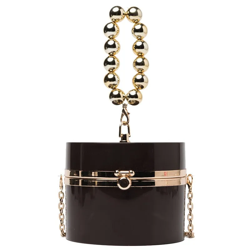 Acrylic Round Party Evening Clutch Bag for Women
