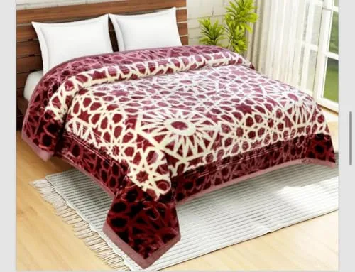 ALCITIC HOME Soft Fabric Touch Luxurious Imported Double Bed Double ply Blanket for Winters (Multicolor-01)