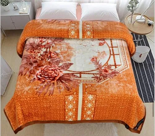 ALCITIC HOME Soft Fabric Touch Luxurious Imported Double Bed Double ply Blanket for Winters (Multicolor-04)