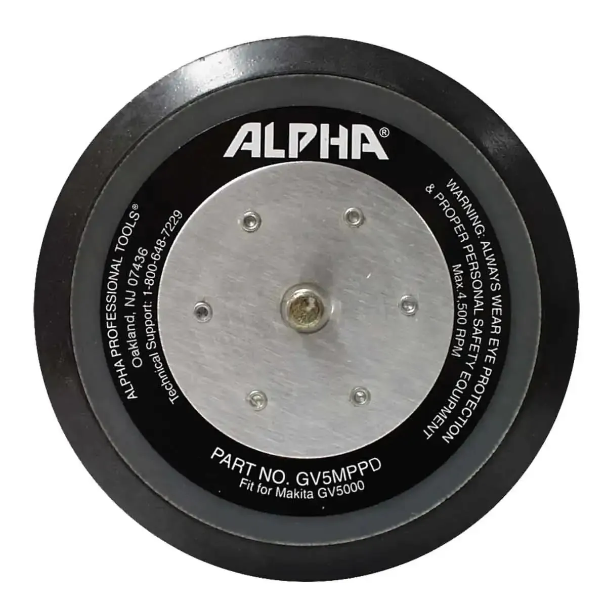 Alpha 5" Backer Pad for Makita GV-5000 & GV-5010, M8-1.25 Male