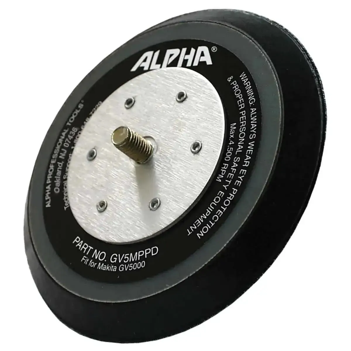 Alpha 5" Backer Pad for Makita GV-5000 & GV-5010, M8-1.25 Male
