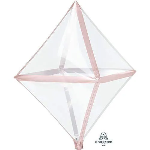 Anagram - 25" Rose Gold Trim Anglez Balloon #309