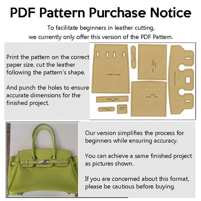 BABYLON™ Luxurious Shoulder Bag Leather Craft Pattern AAB-296