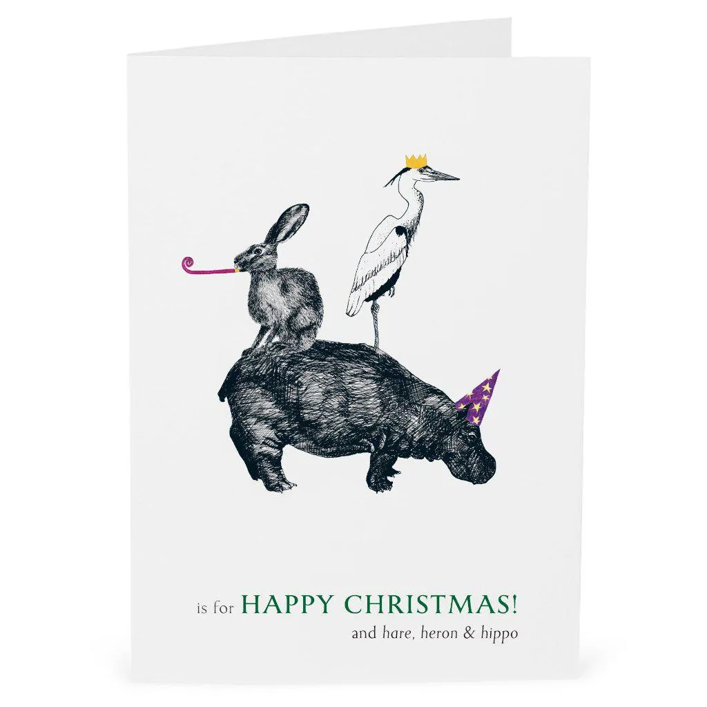 Christmas H is for Happy Christmas Card