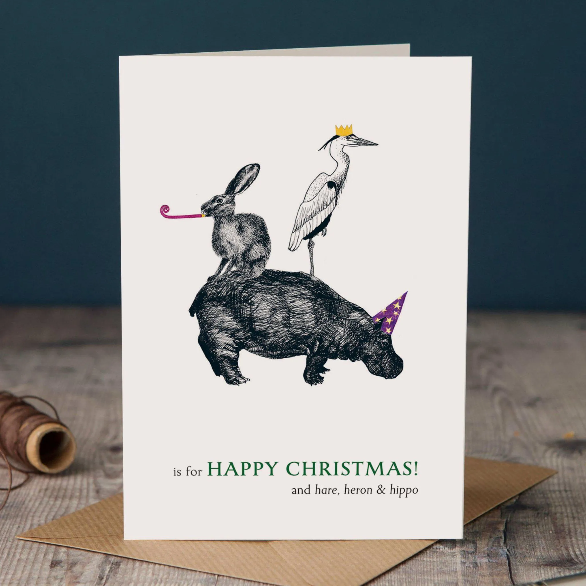 Christmas H is for Happy Christmas Card