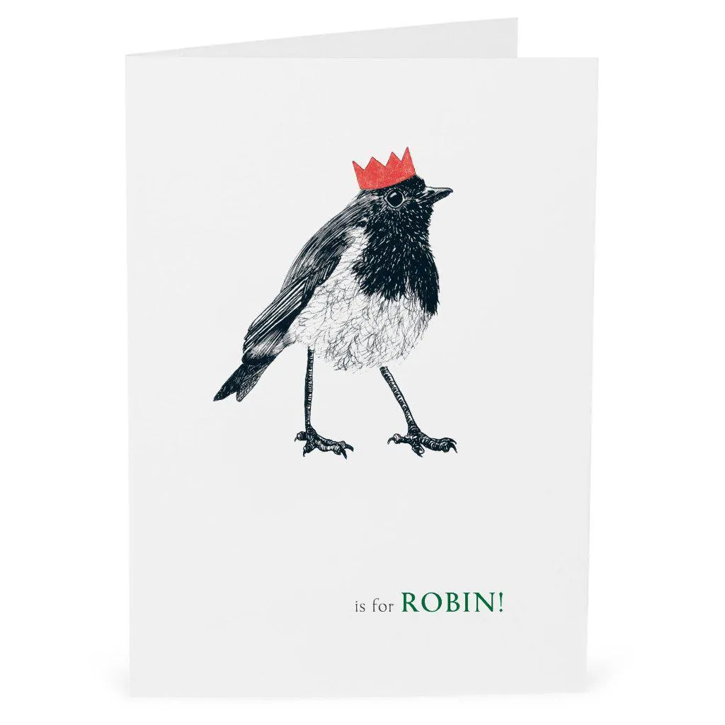 Christmas R is for Robin Card