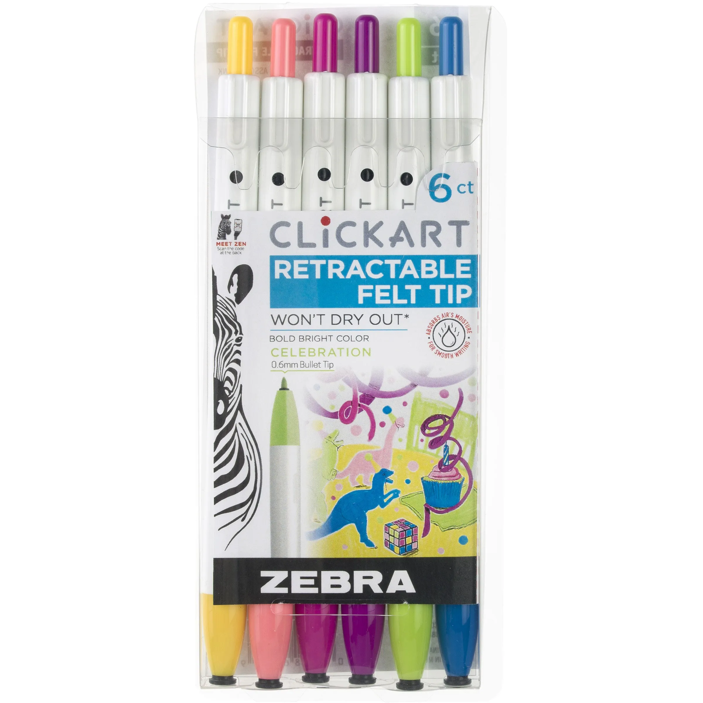 CLiCKART Retractable Felt Tip Marker