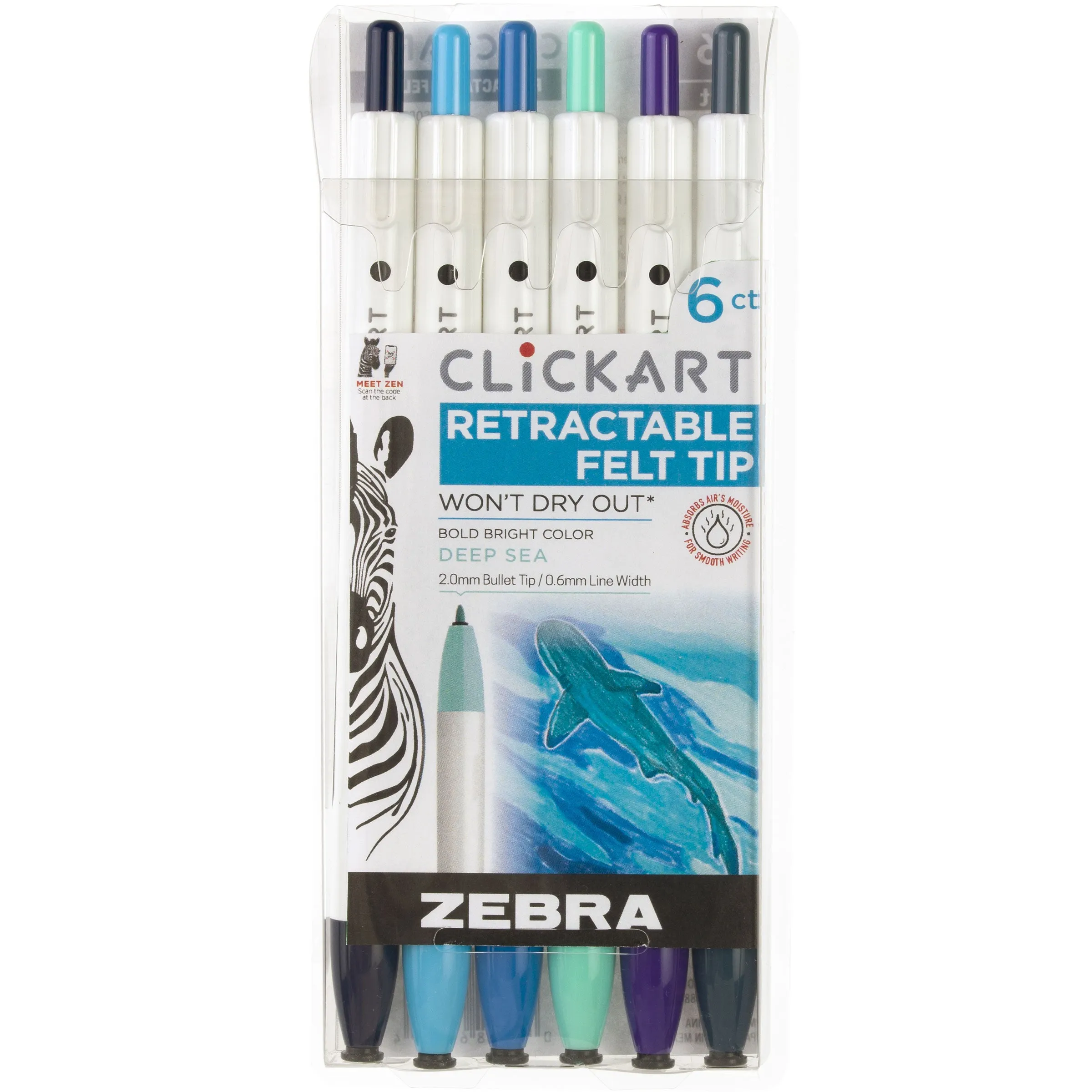 CLiCKART Retractable Felt Tip Marker