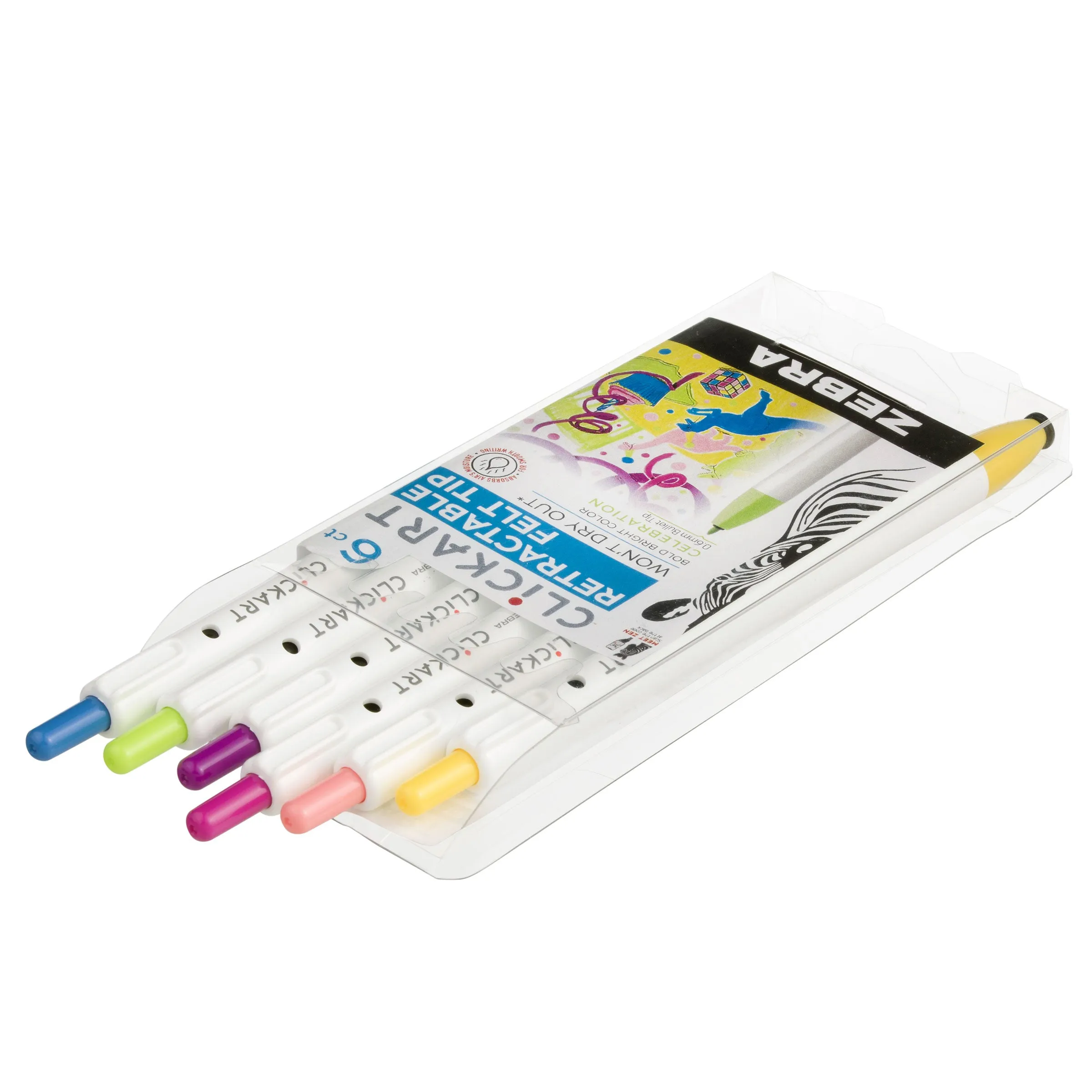 CLiCKART Retractable Felt Tip Marker