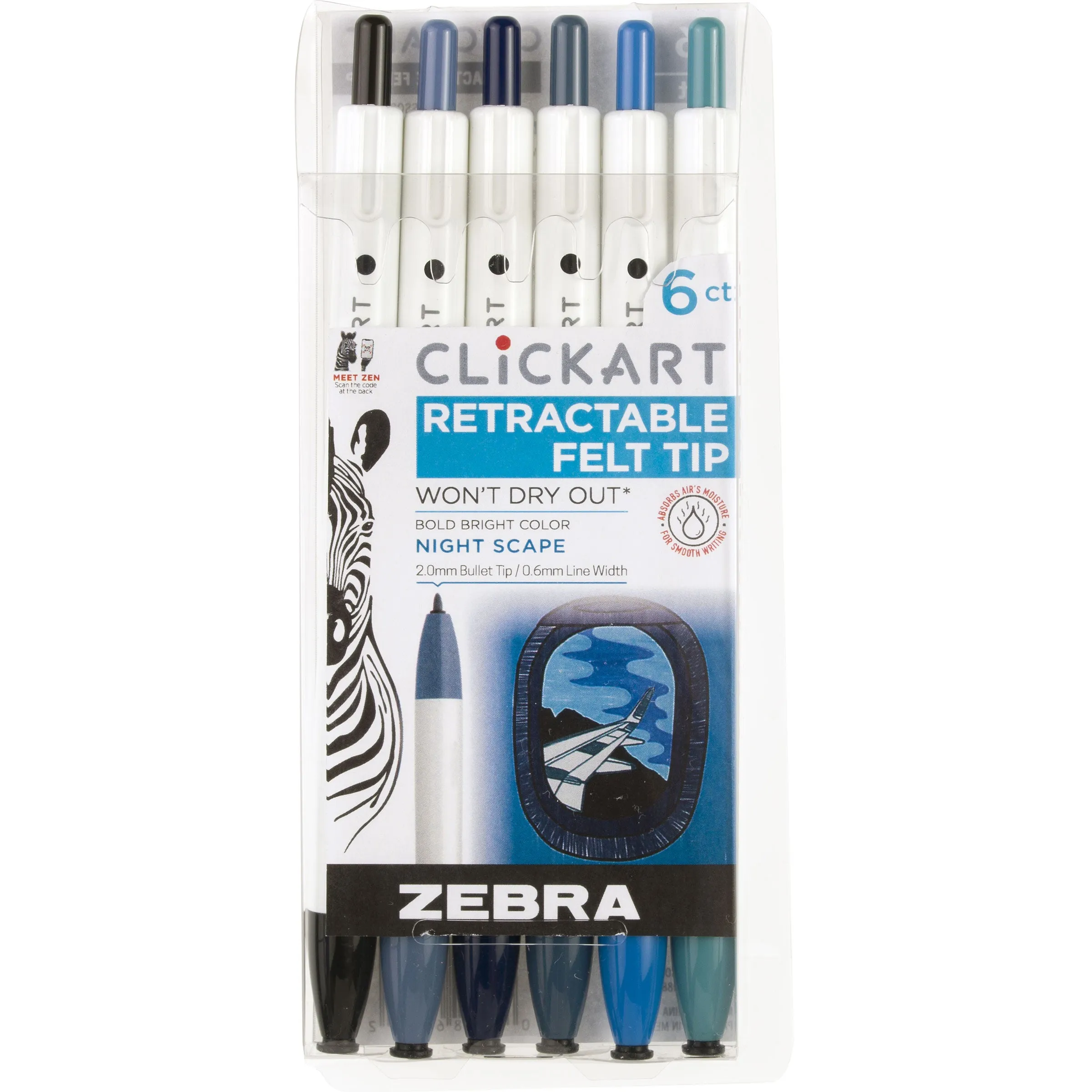 CLiCKART Retractable Felt Tip Marker