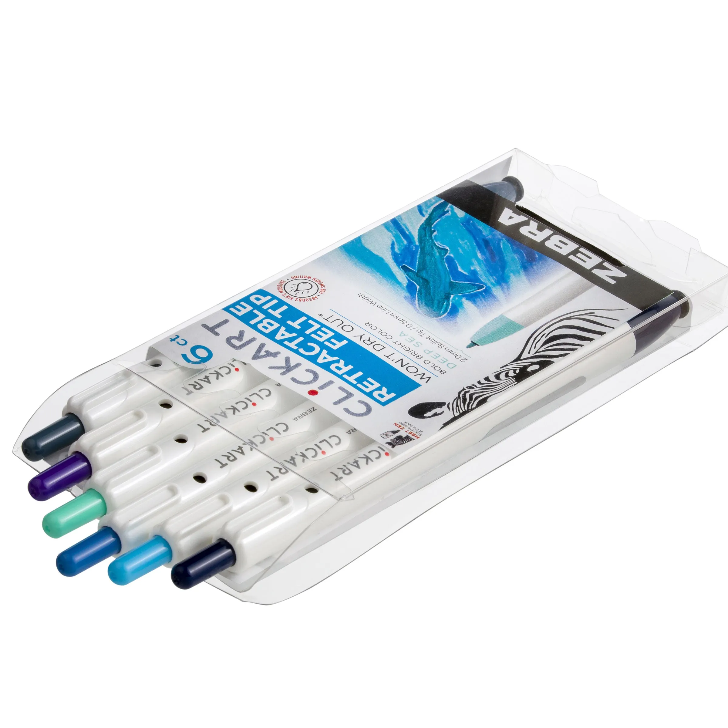 CLiCKART Retractable Felt Tip Marker
