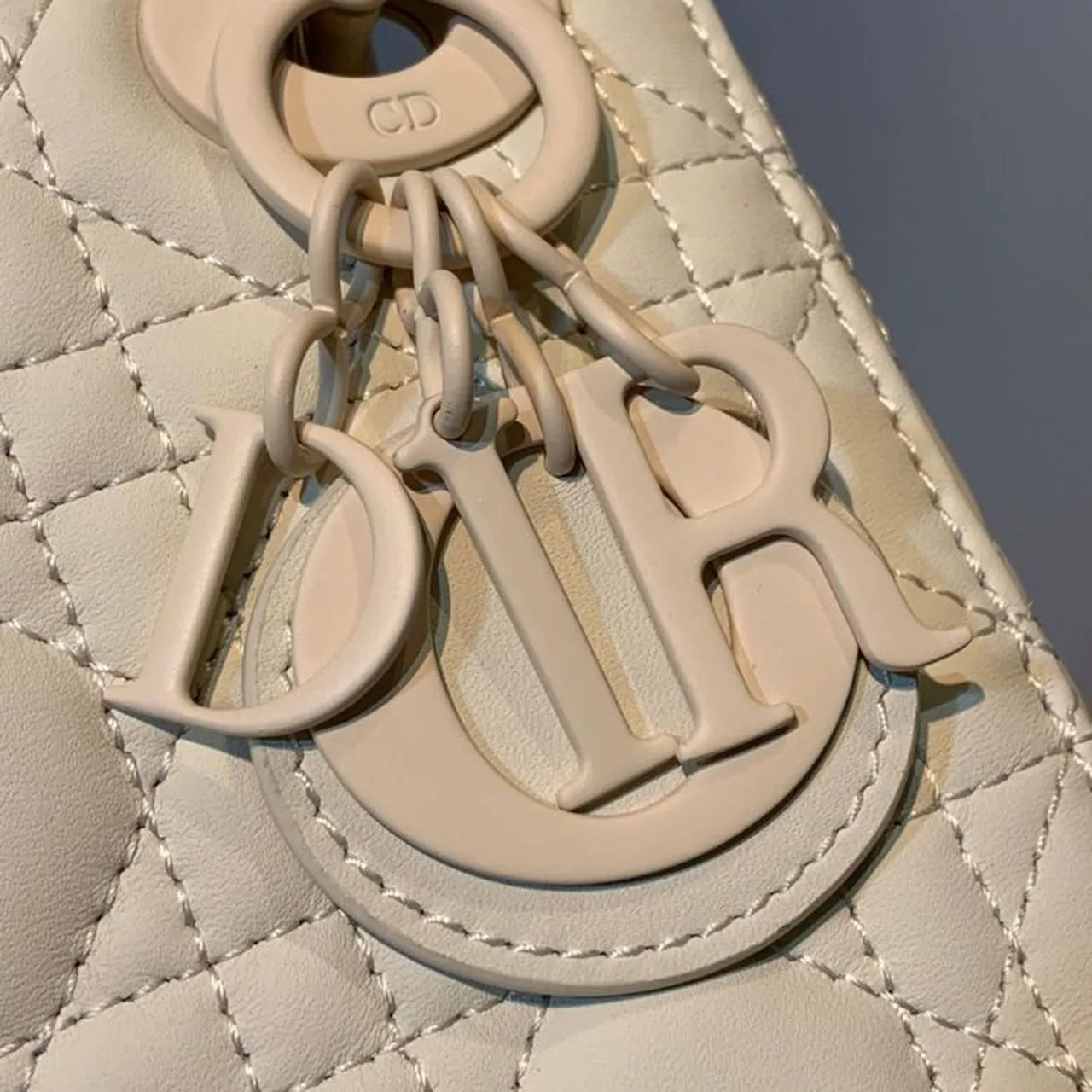 DI Mini Lady Bag Ivory For Women 6.5in/17cm CD M0505SLOI