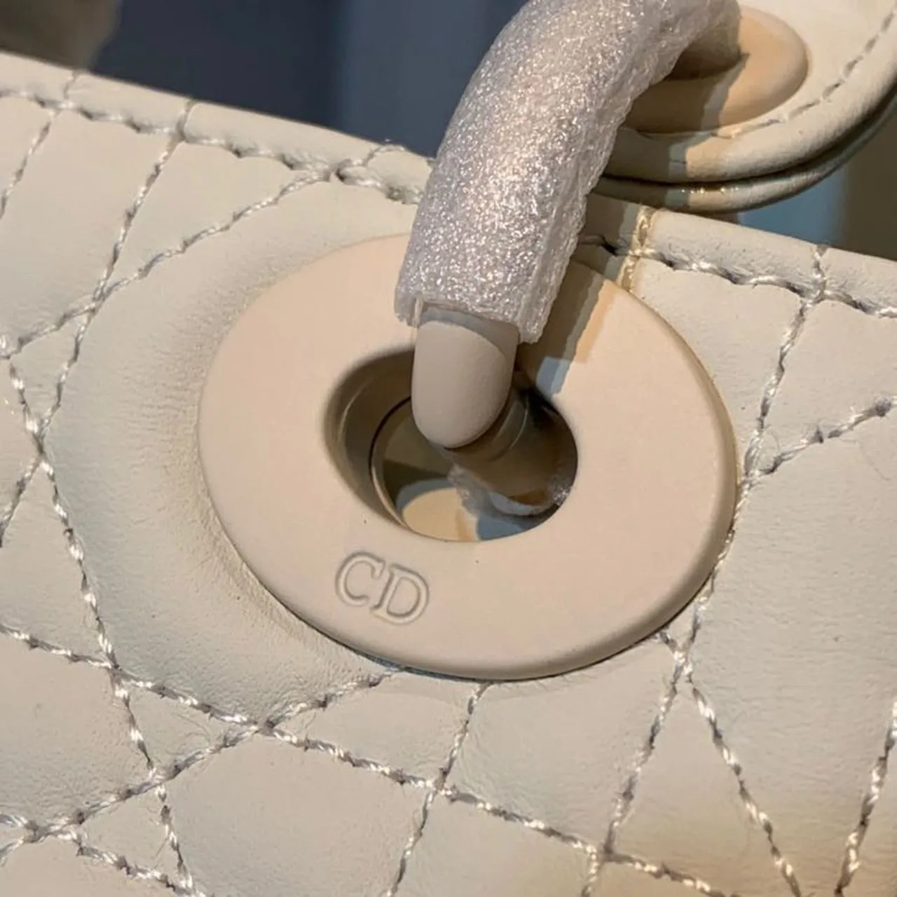 DI Mini Lady Bag Ivory For Women 6.5in/17cm CD M0505SLOI