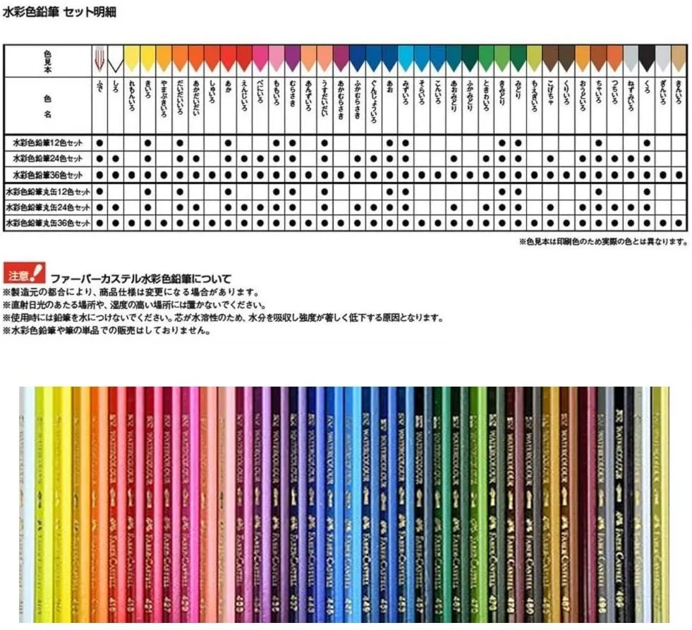FABER-CASTELL WATER COLOUR PENCIL R/TIN 24 COLOUR