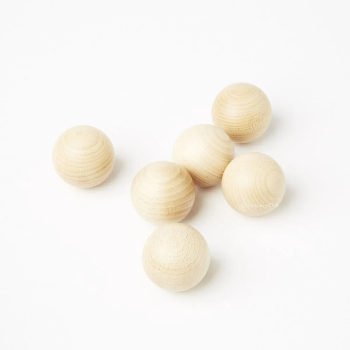 Grapat Wooden Balls x 6 in Natural