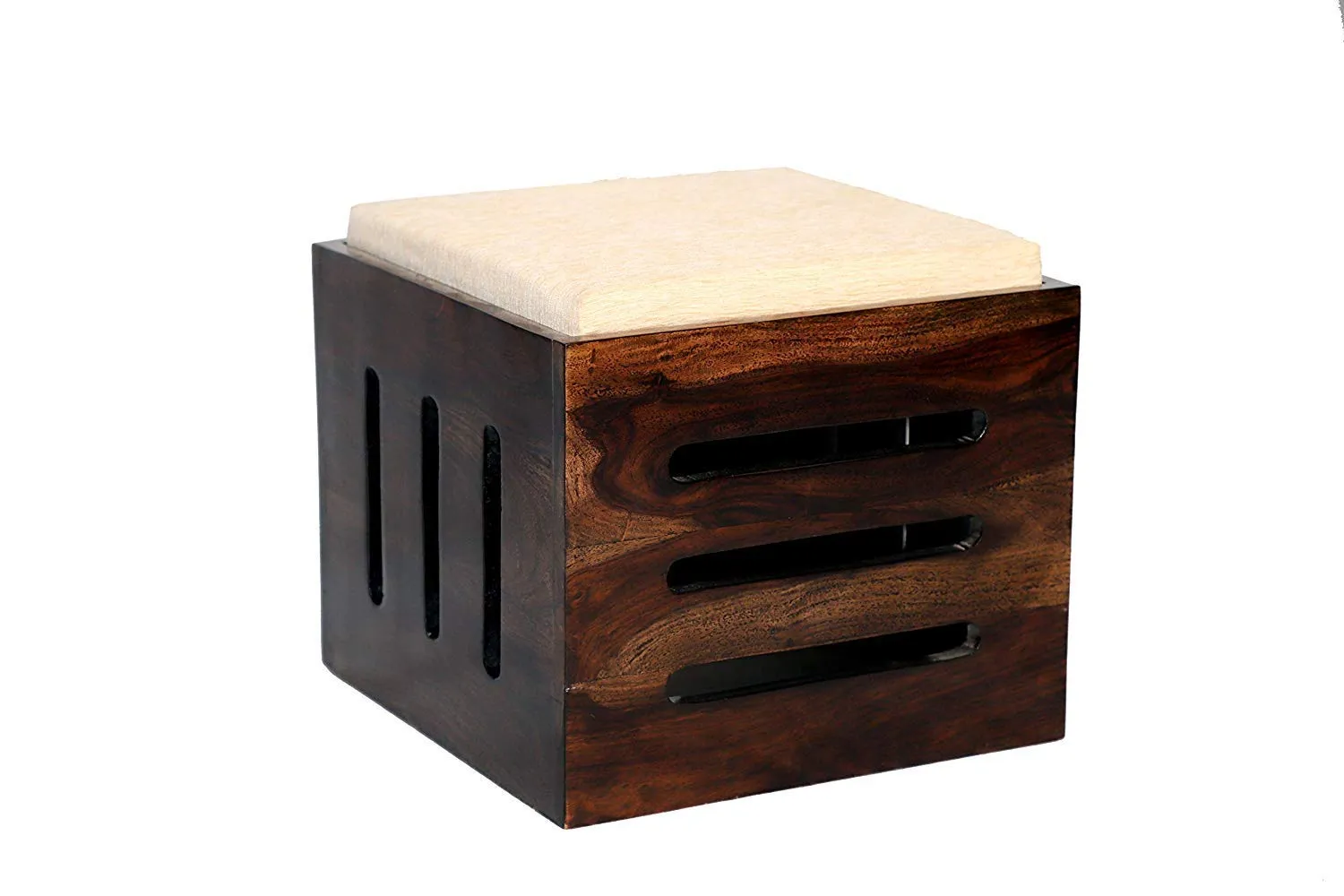Handwoody Coffee Table for Living Room | Center Table for Living Room | Coffee Table for Home | Wooden Coffee Table with 4 Stool