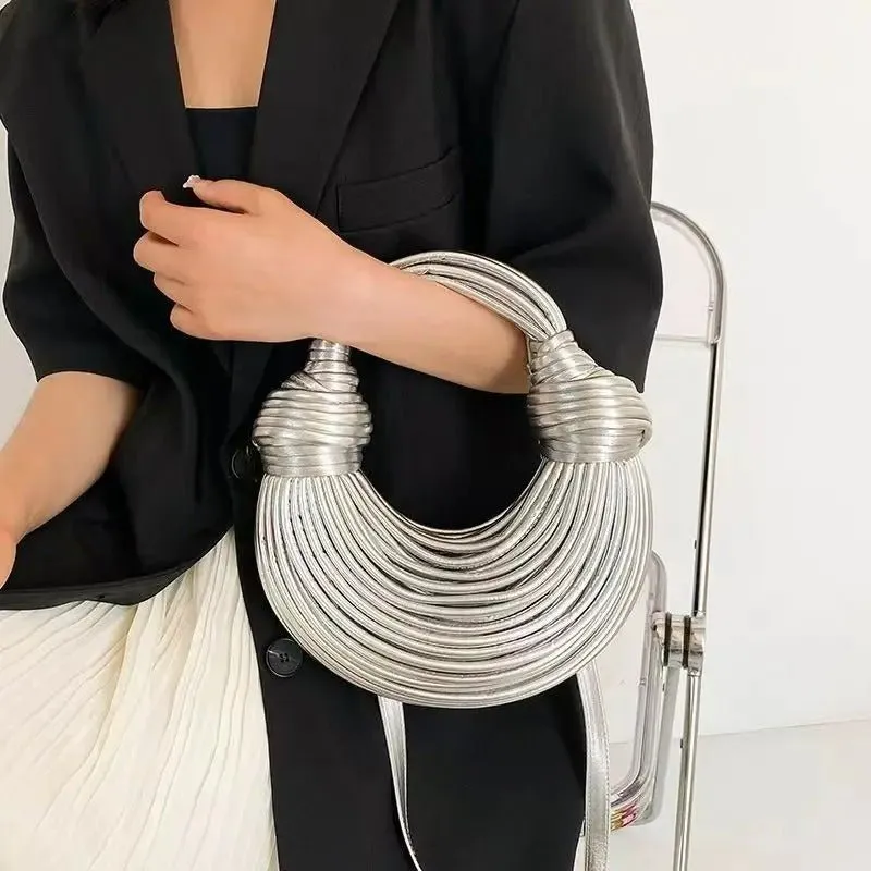 Handwoven Noodle Knotted Bag - Dimensional Handbag