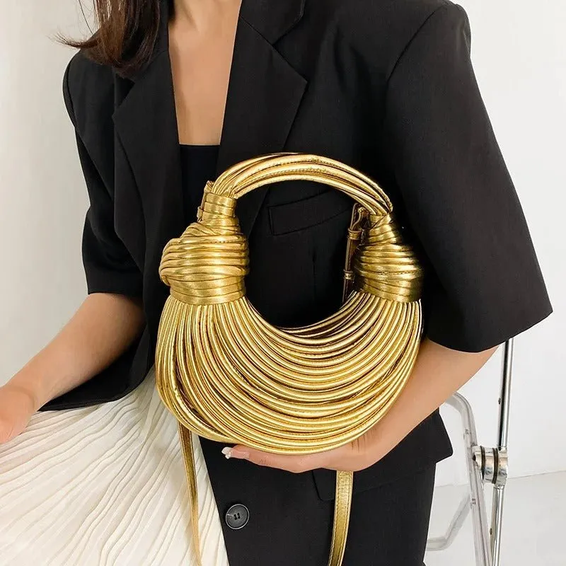 Handwoven Noodle Knotted Bag - Dimensional Handbag