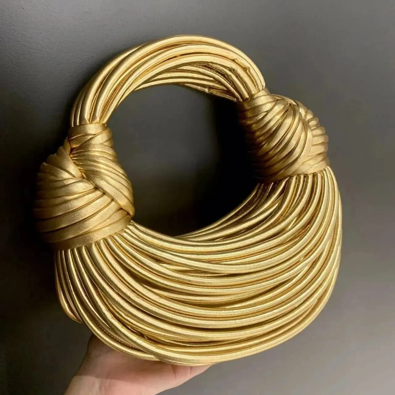 Handwoven Noodle Knotted Bag - Dimensional Handbag