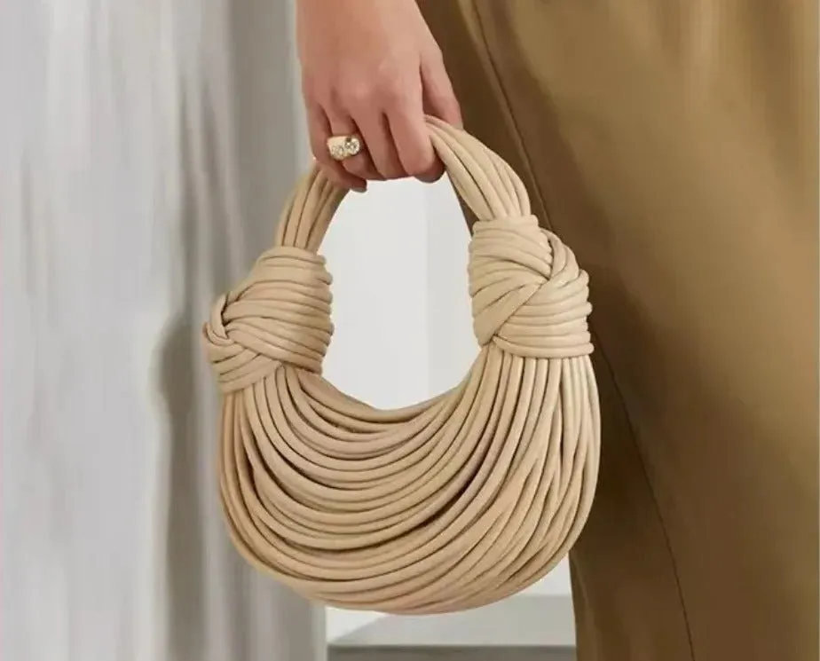 Handwoven Noodle Knotted Bag - Dimensional Handbag