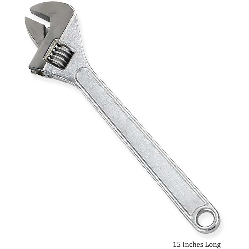Heavy Duty 15-inch Drop Forged Steel Adjustable Wrench  - TP-03015