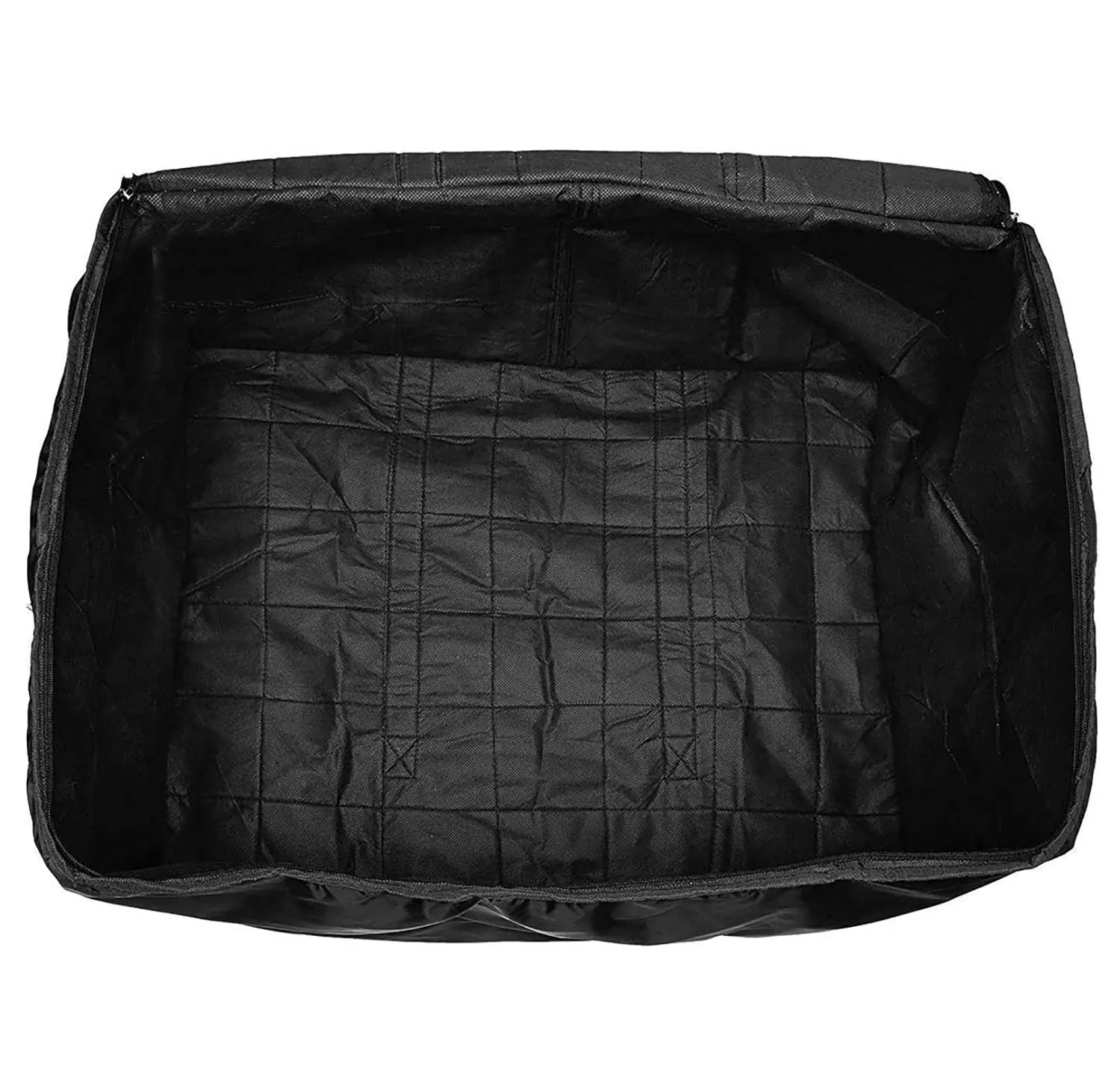 Kuber Industries Dot Printed Large Size Moisture Proof Wardrobe Organizer Storage Bag For Clothes With Zipper Closure and Handle- Pack of 2 (Black & White)-HS43KUBMART26707