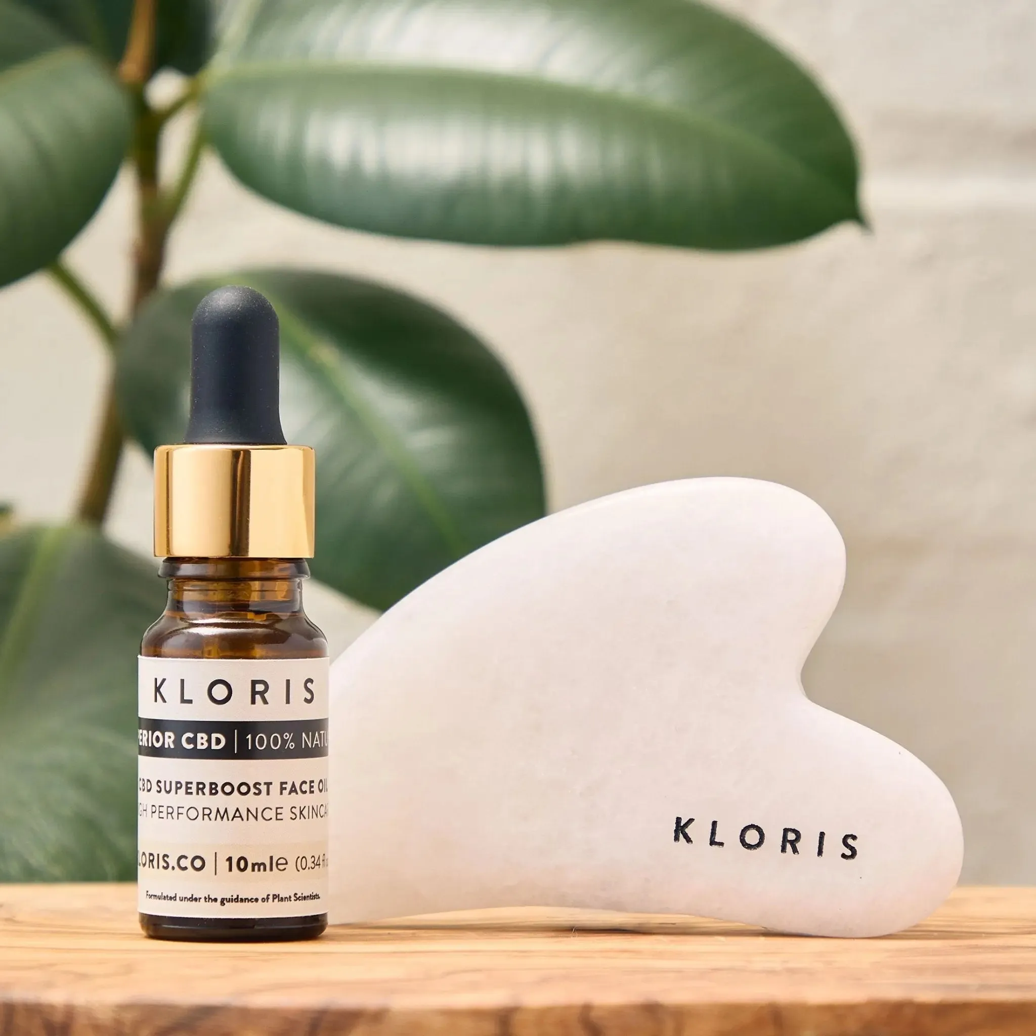 Lymphatic Drainage Facial Set - CBD Superboost Face Oil   Gua Sha - 30ml Face Oil