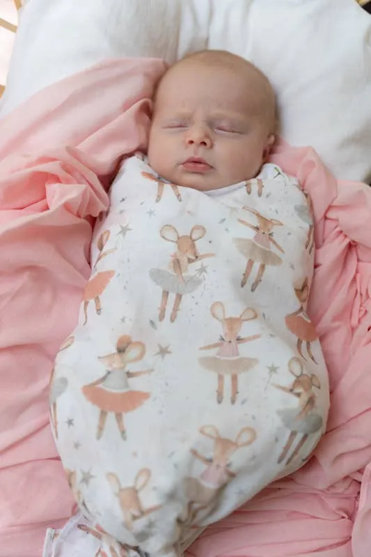Magical Mouse Muslin Wrap & Blush Clip Set