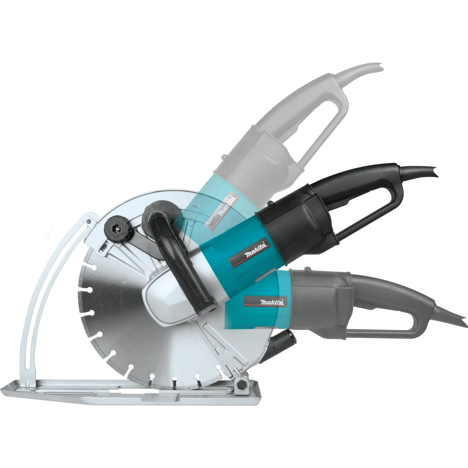 Makita (4114X-R) 14" SJS™ Electric Angle Cutter, with 14" Diamond Blade (Factory Reconditioned)