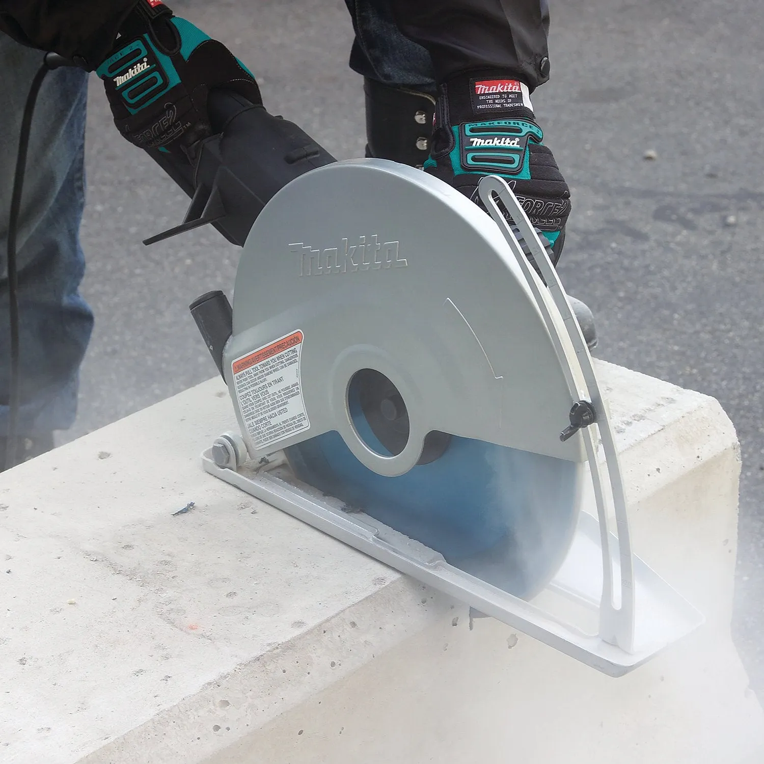 Makita (4114X-R) 14" SJS™ Electric Angle Cutter, with 14" Diamond Blade (Factory Reconditioned)