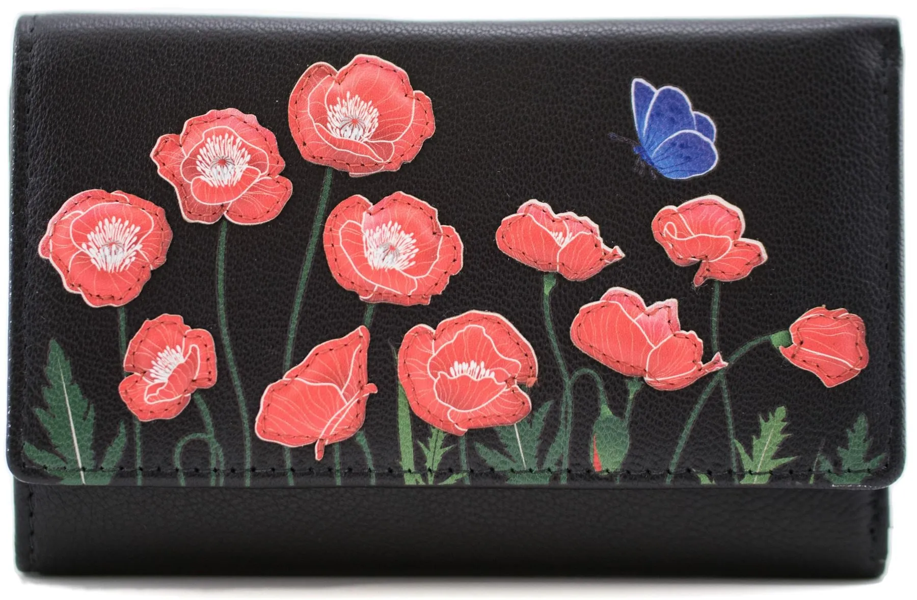 Mala Leather Poppy Collection Leather Tri Fold Purse RFID Blocking 3669_25