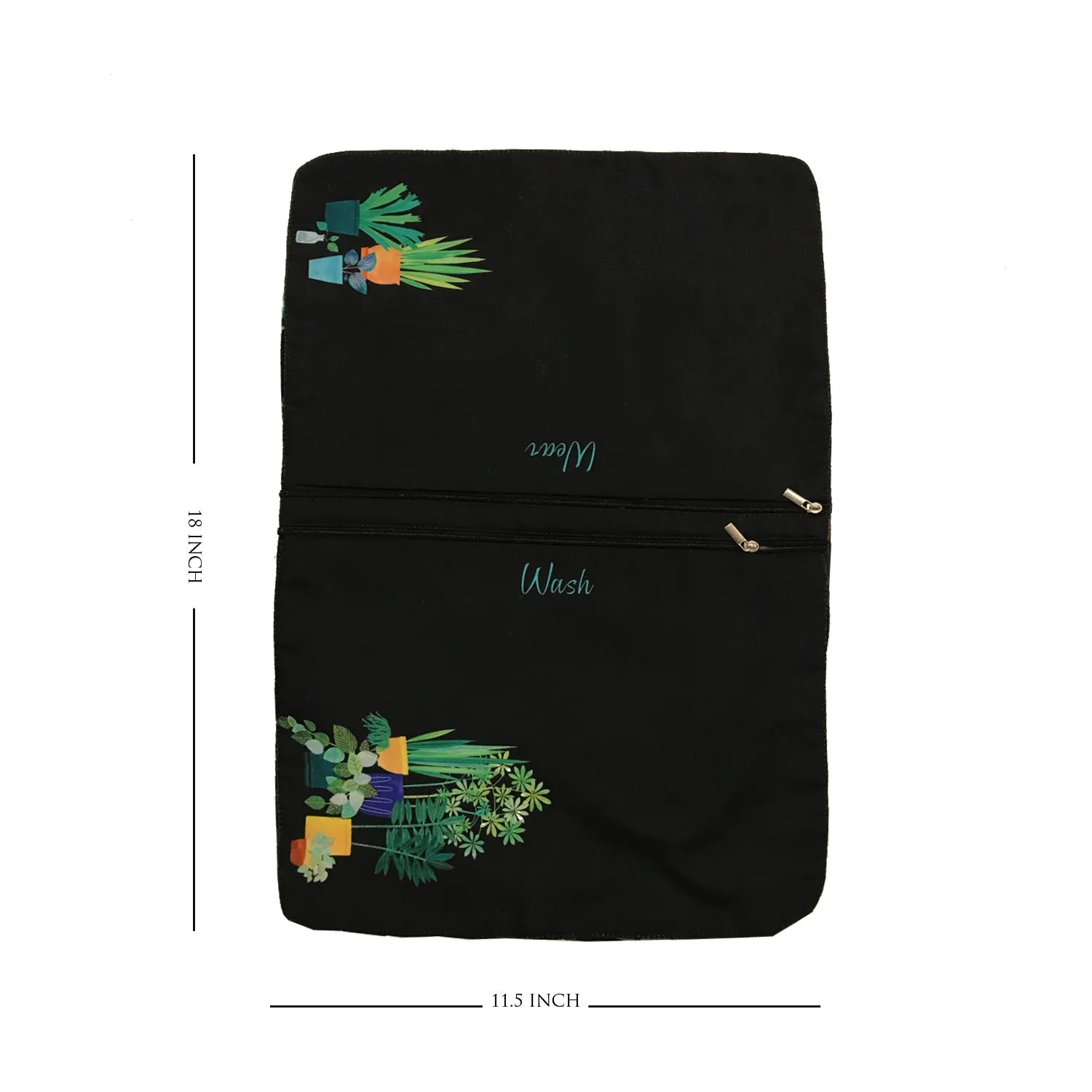Midnight Botanical Lingerie Bag