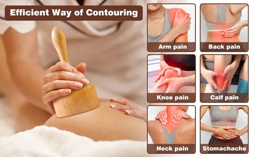Natural Wood Therapy Massage Tool set