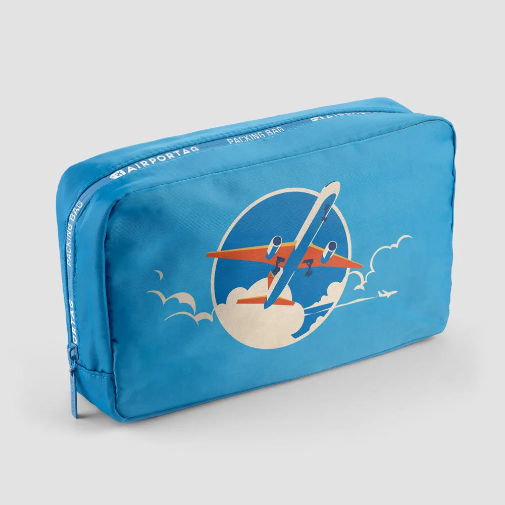 Plane Retro Sky - Packing Bag