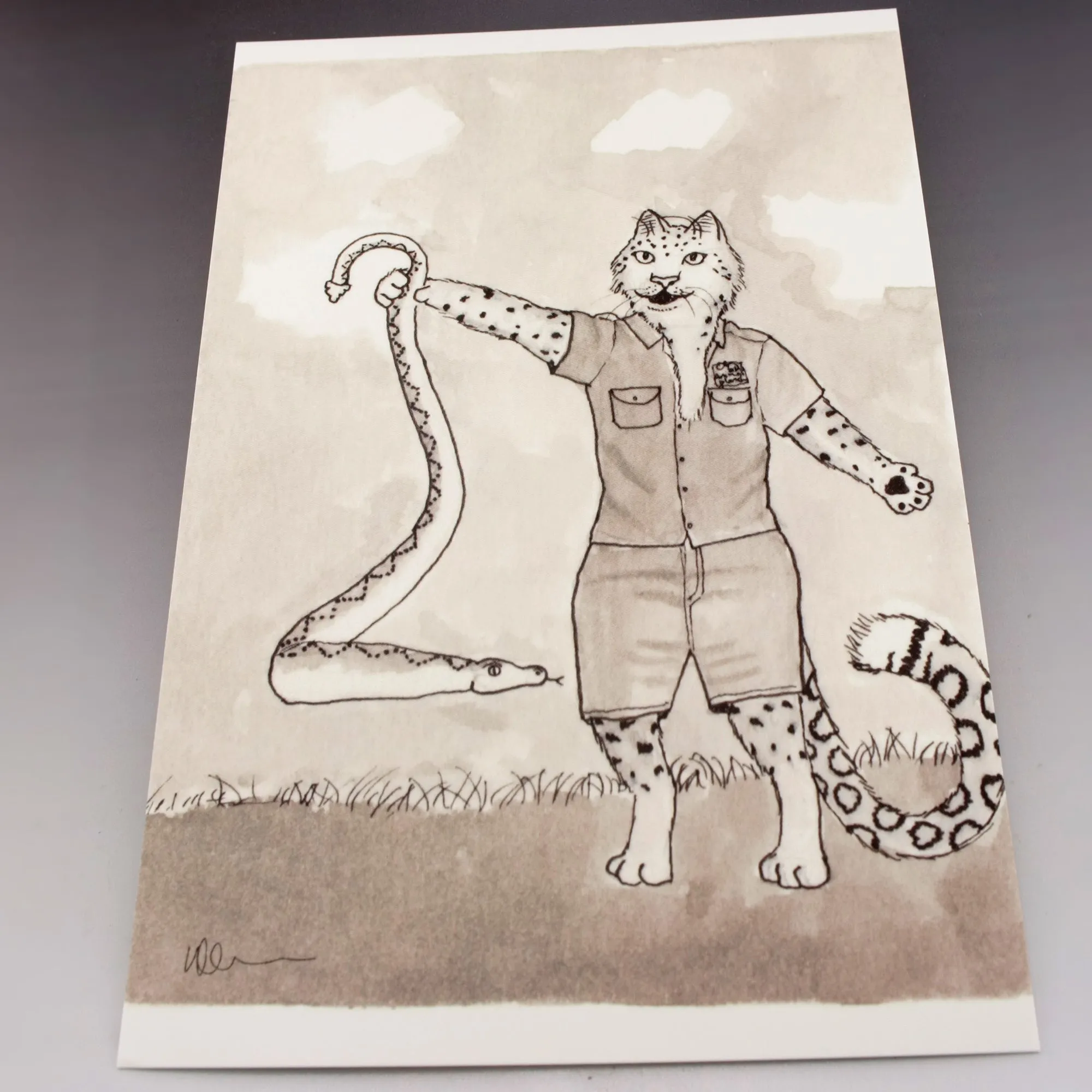 "Slither" Inktober 2021 Postcard Mini Print