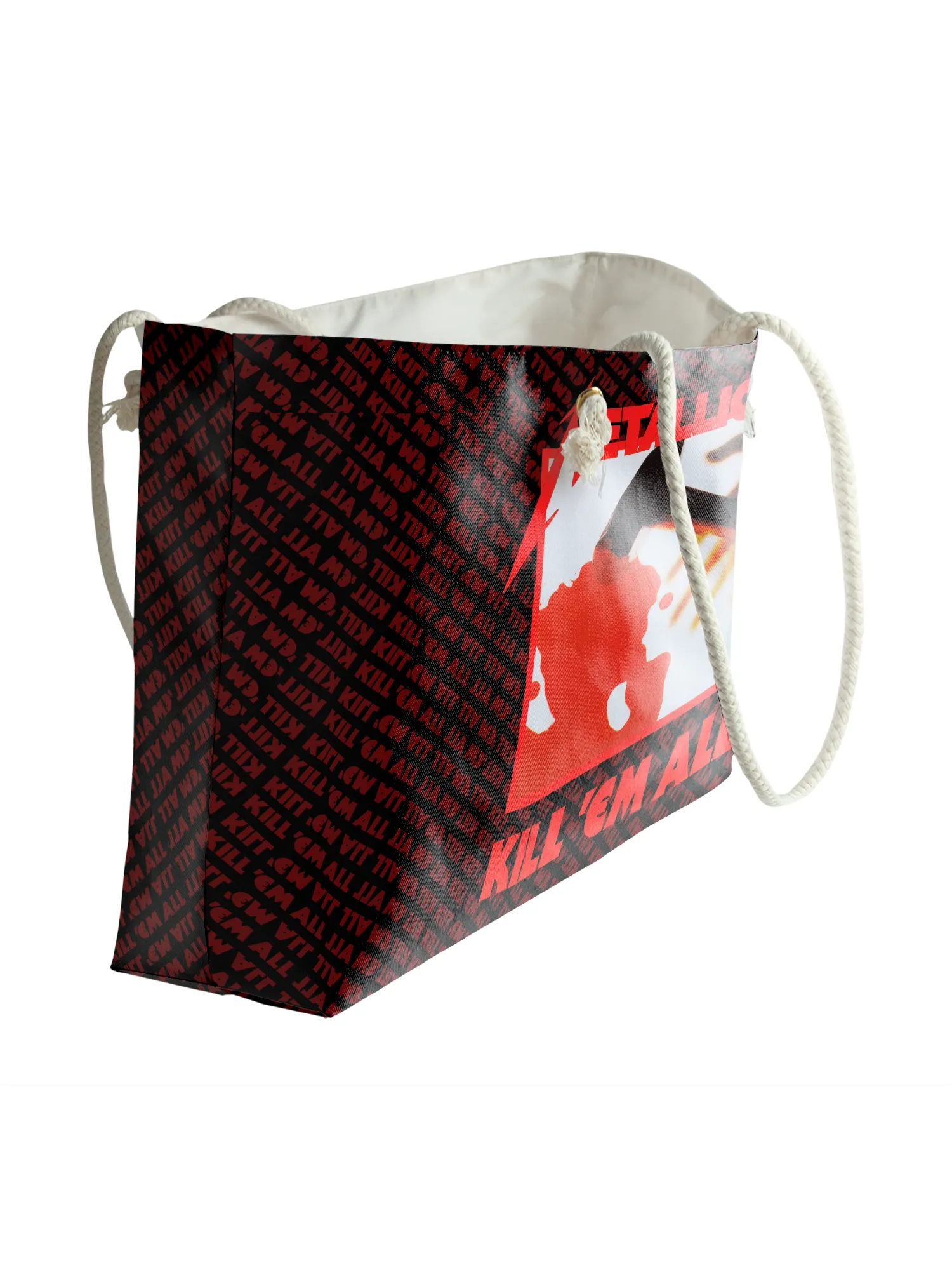 Rocksax Metallica Rope Handled Beach Bag - Kill Em All 2