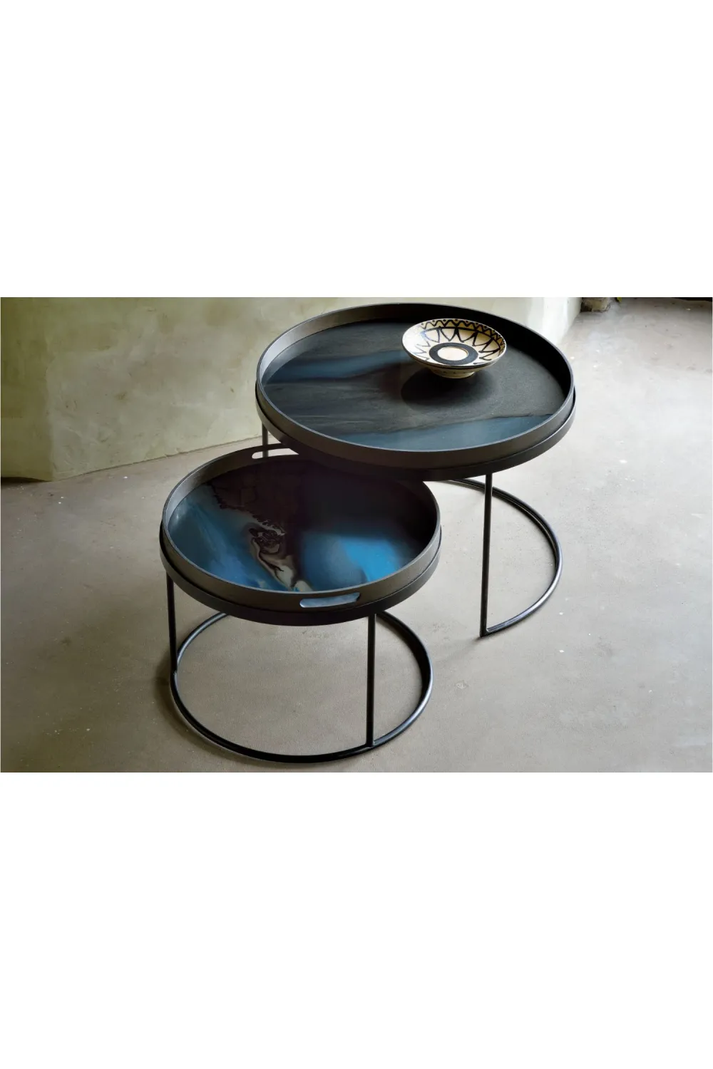 Round Tray Coffee Table set (2) | Ethnicraft