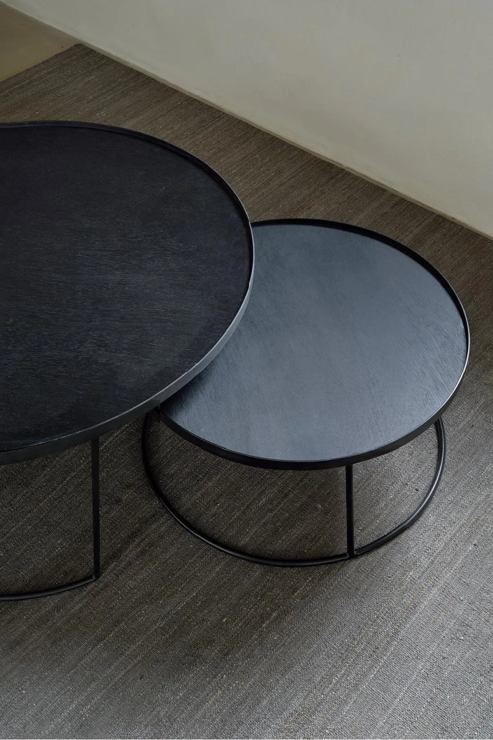 Round Tray Coffee Table set (2) | Ethnicraft