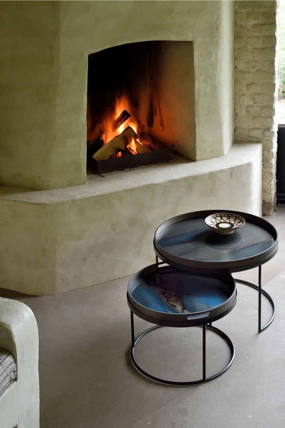 Round Tray Coffee Table set (2) | Ethnicraft