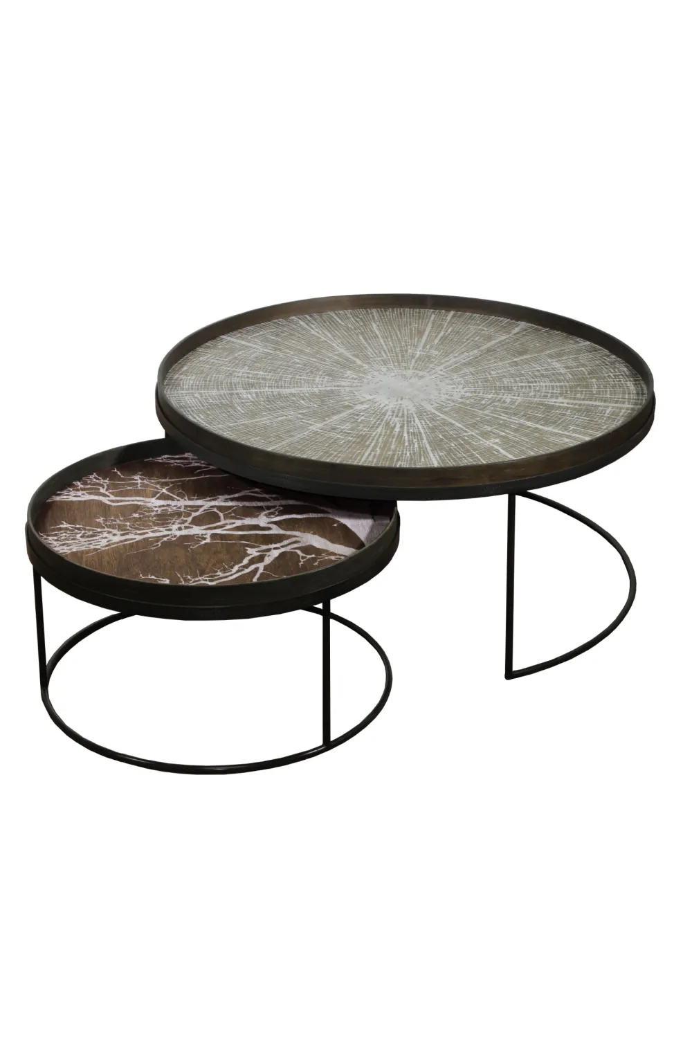 Round Tray Coffee Table set (2) | Ethnicraft