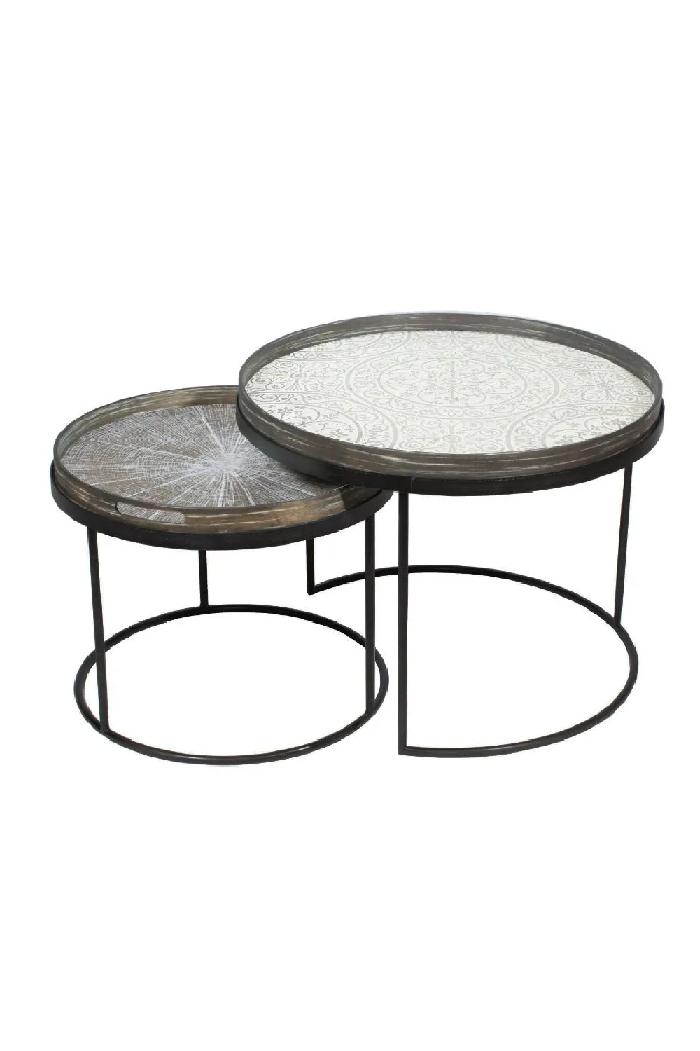 Round Tray Coffee Table set (2) | Ethnicraft